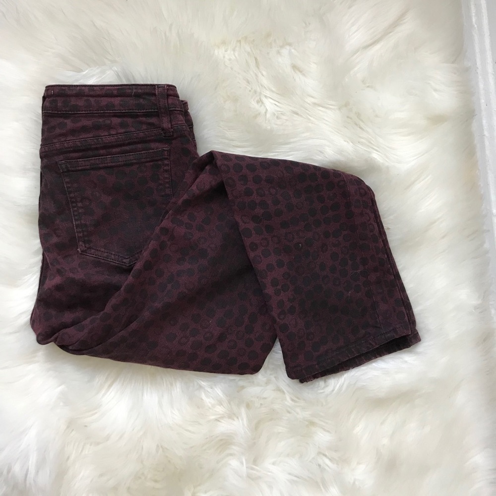 Acne Kick Print Wine Skinny Jeans size 6 - Picture 2 of 6